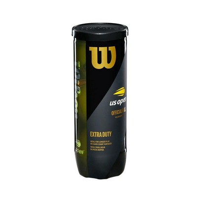 Wilson Us Open Official Tennis Ball Can Extra Duty - 3 Balls
